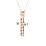 7/8  ctw Round Lab Grown Diamond Cross Pendant