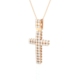 7/8  ctw Round Lab Grown Diamond Cross Pendant