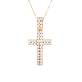 7/8  ctw Round Lab Grown Diamond Cross Pendant