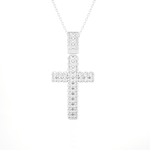 7/8  ctw Round Lab Grown Diamond Cross Pendant