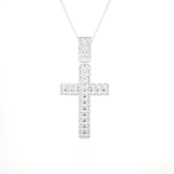 7/8  ctw Round Lab Grown Diamond Cross Pendant