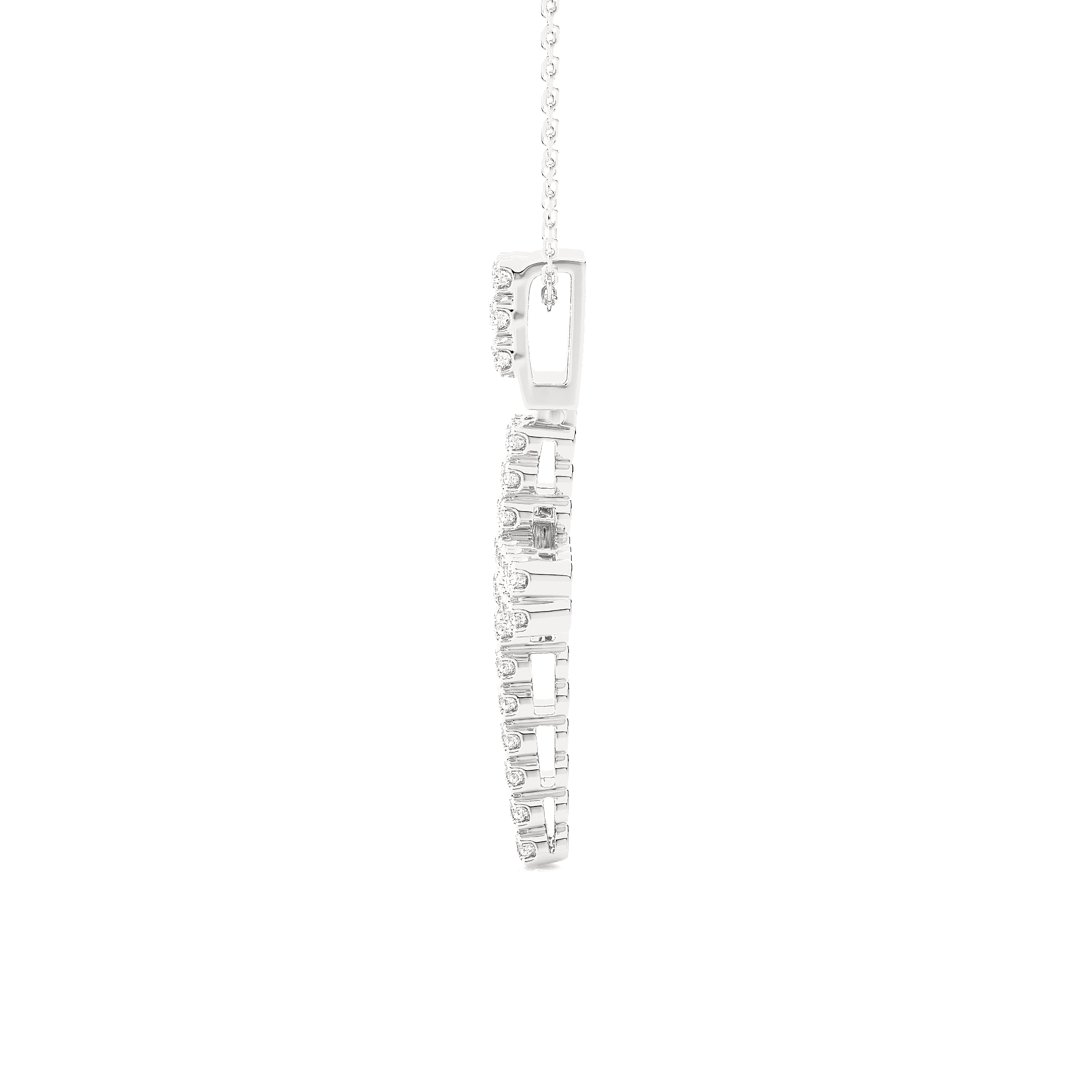 7/8  ctw Round Lab Grown Diamond Cross Pendant