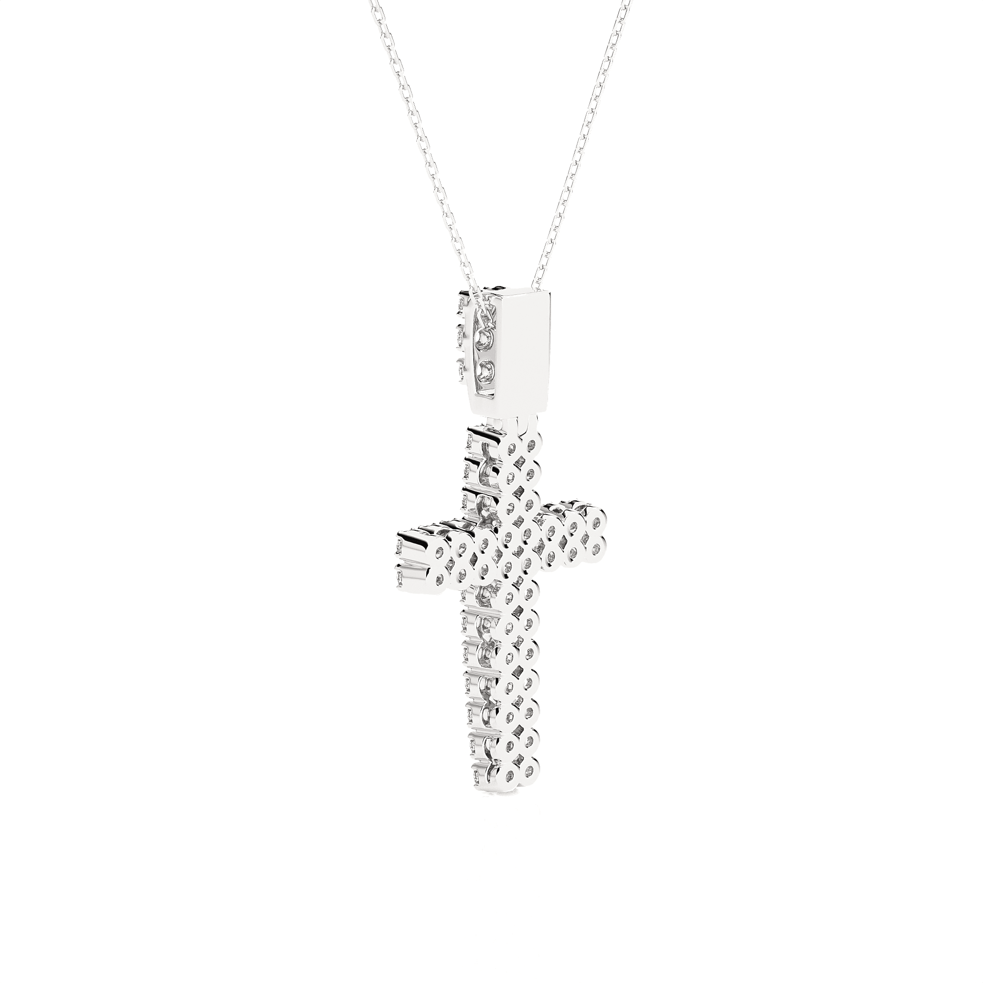 7/8  ctw Round Lab Grown Diamond Cross Pendant