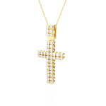 7/8  ctw Round Lab Grown Diamond Cross Pendant