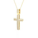 7/8  ctw Round Lab Grown Diamond Cross Pendant