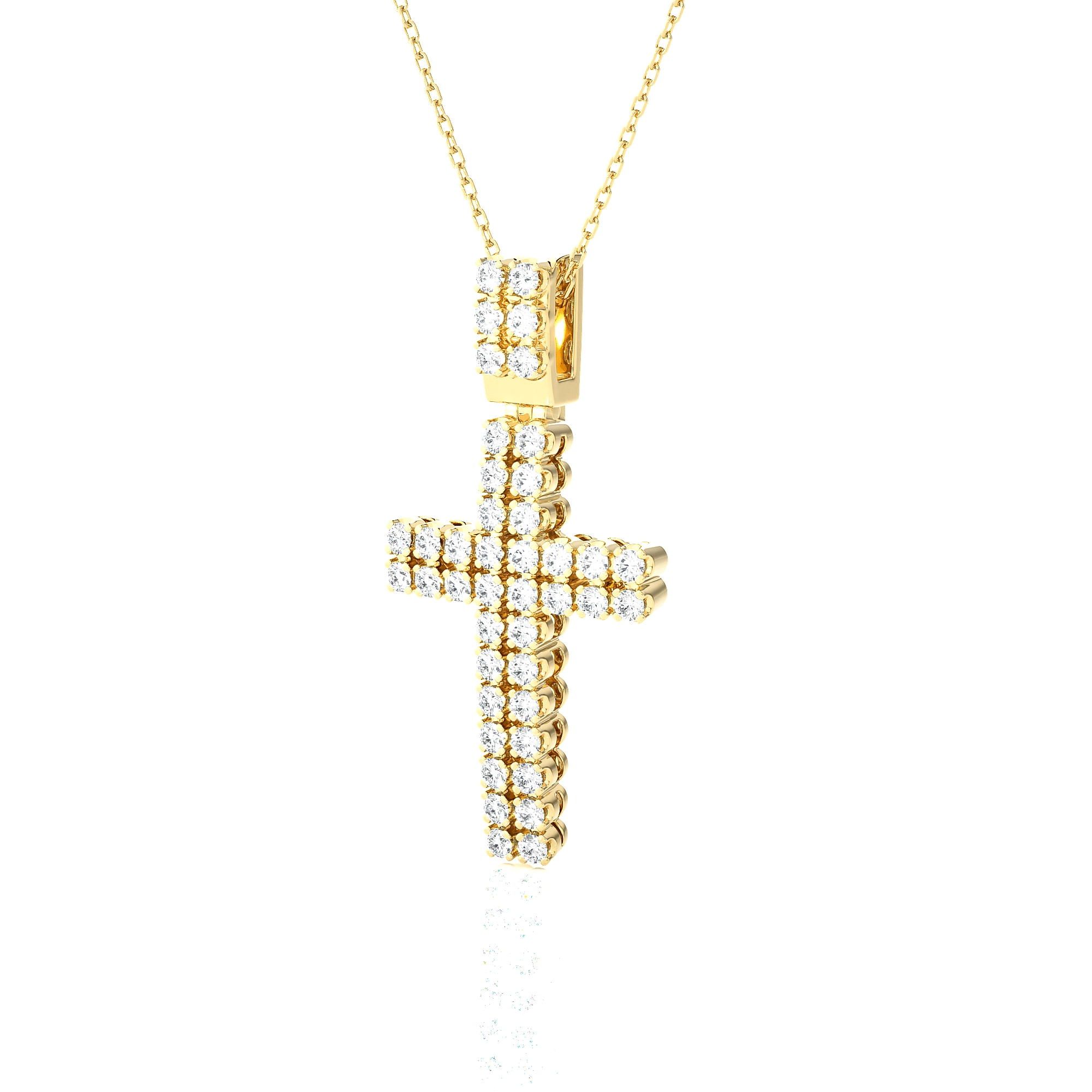 7/8  ctw Round Lab Grown Diamond Cross Pendant