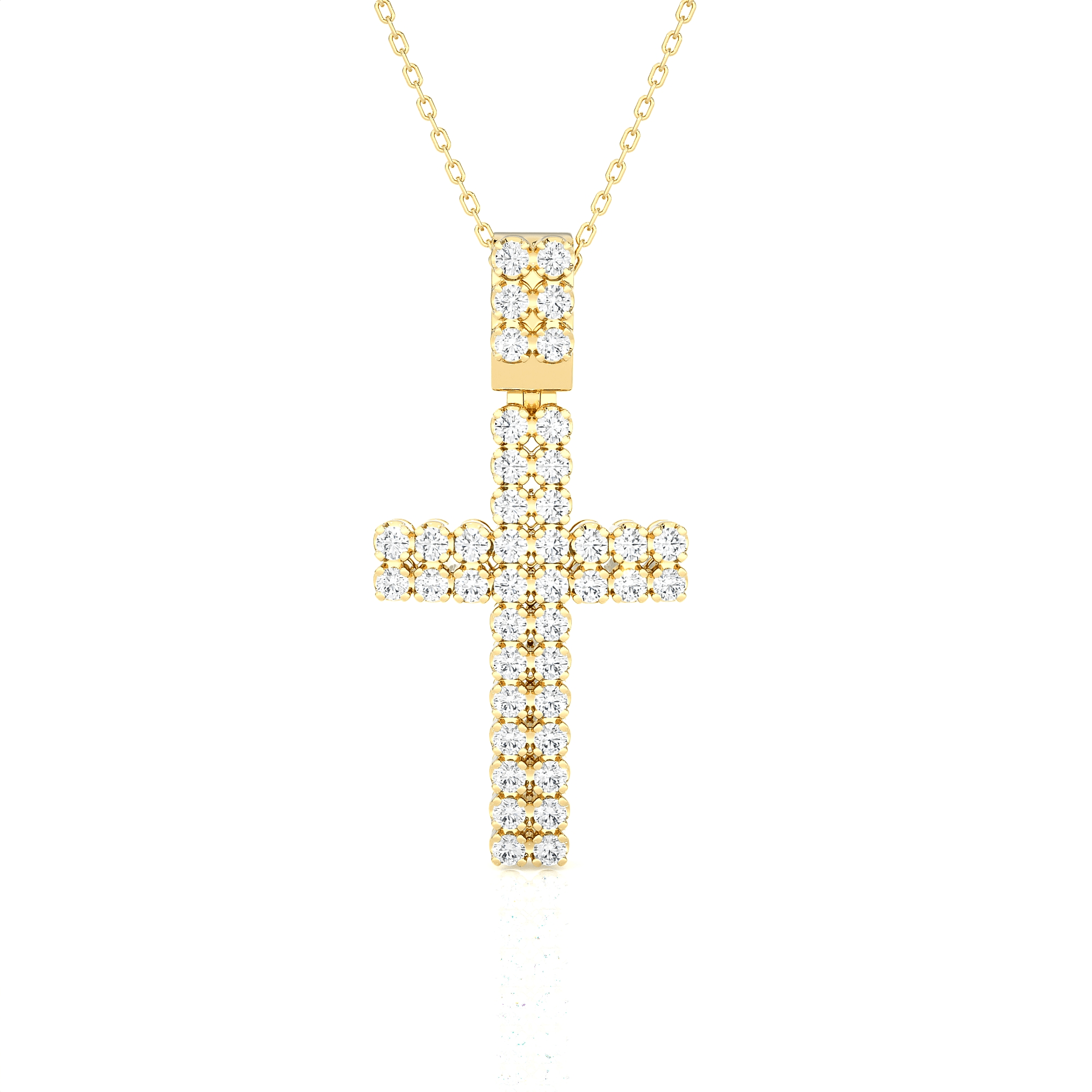 7/8  ctw Round Lab Grown Diamond Cross Pendant