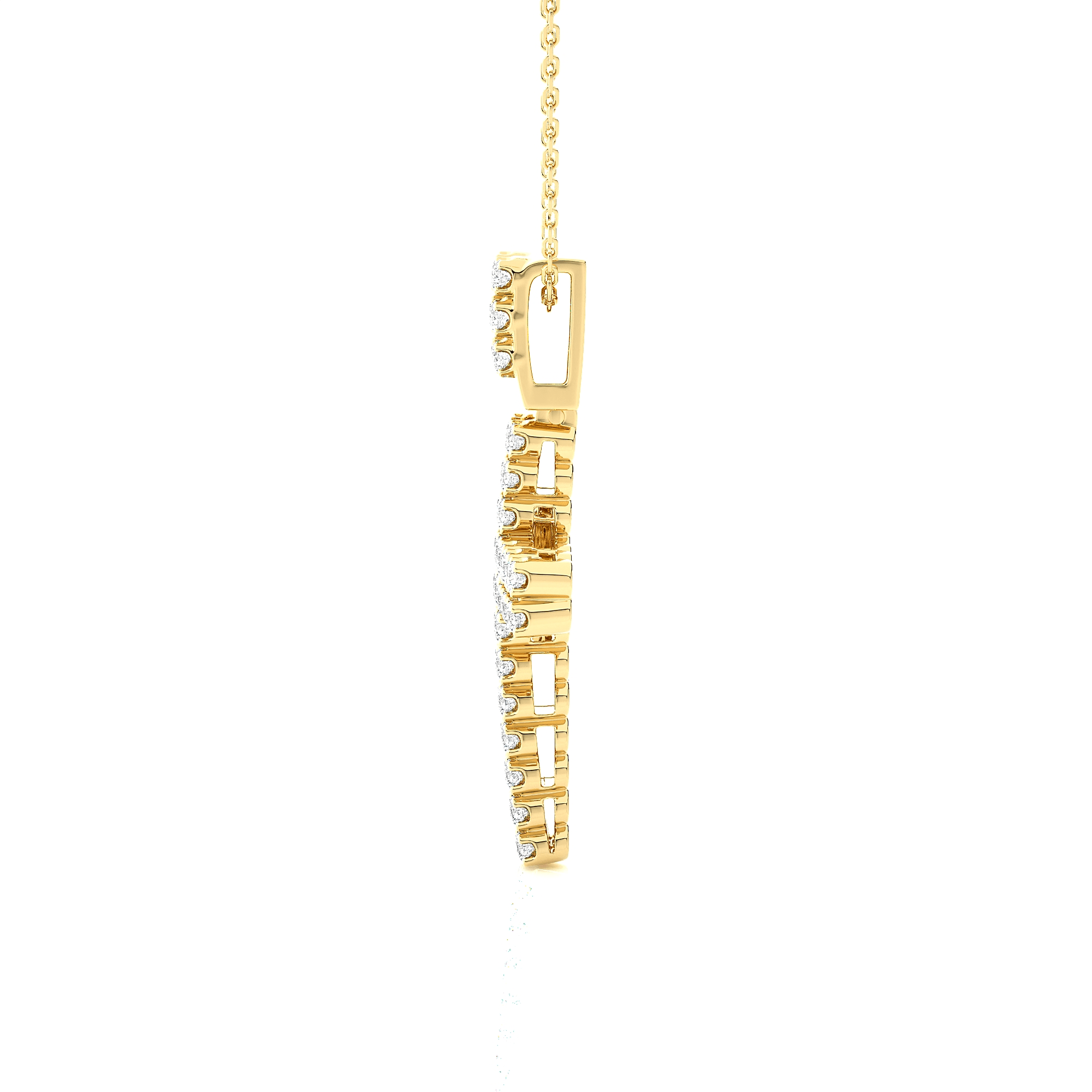 7/8  ctw Round Lab Grown Diamond Cross Pendant