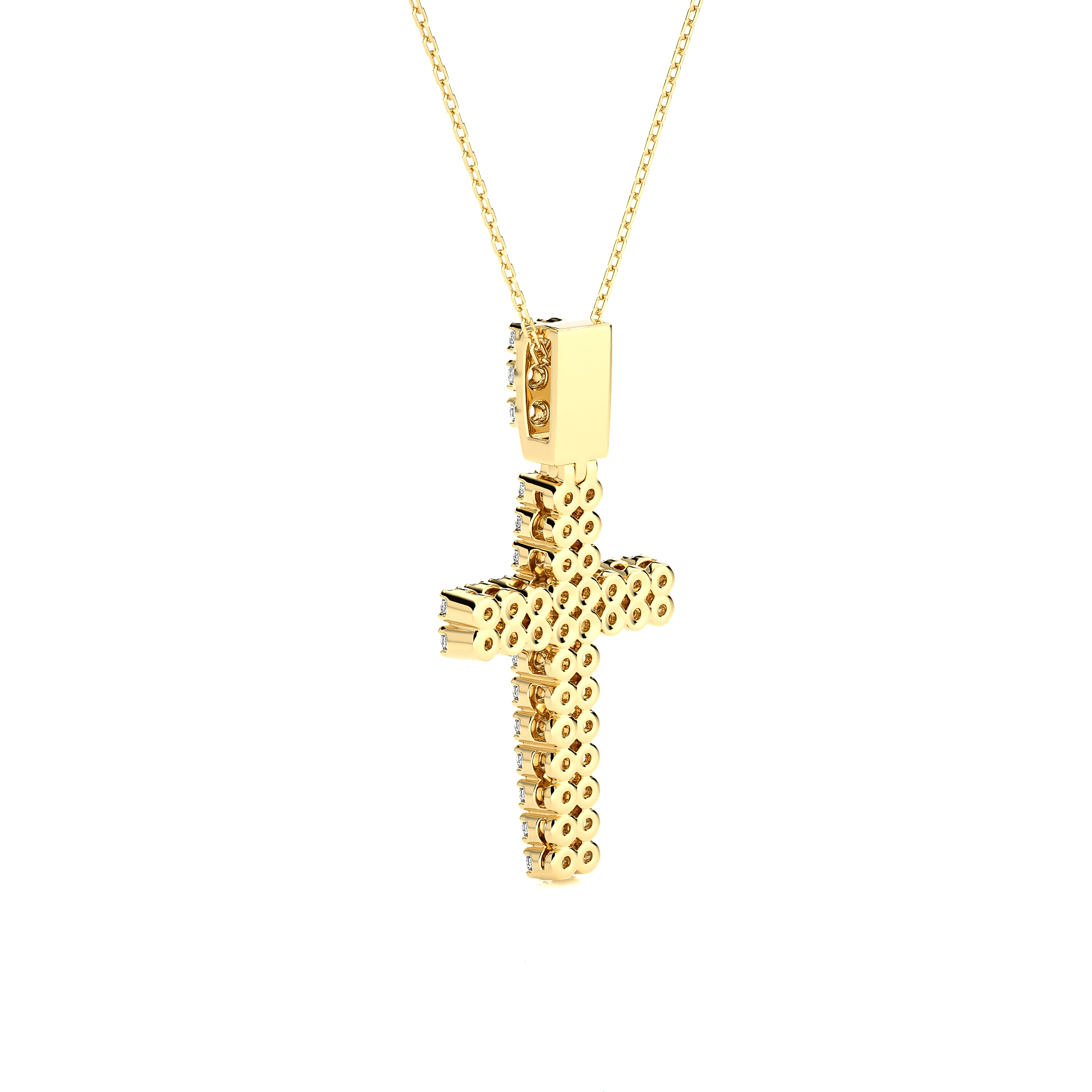 7/8  ctw Round Lab Grown Diamond Cross Pendant