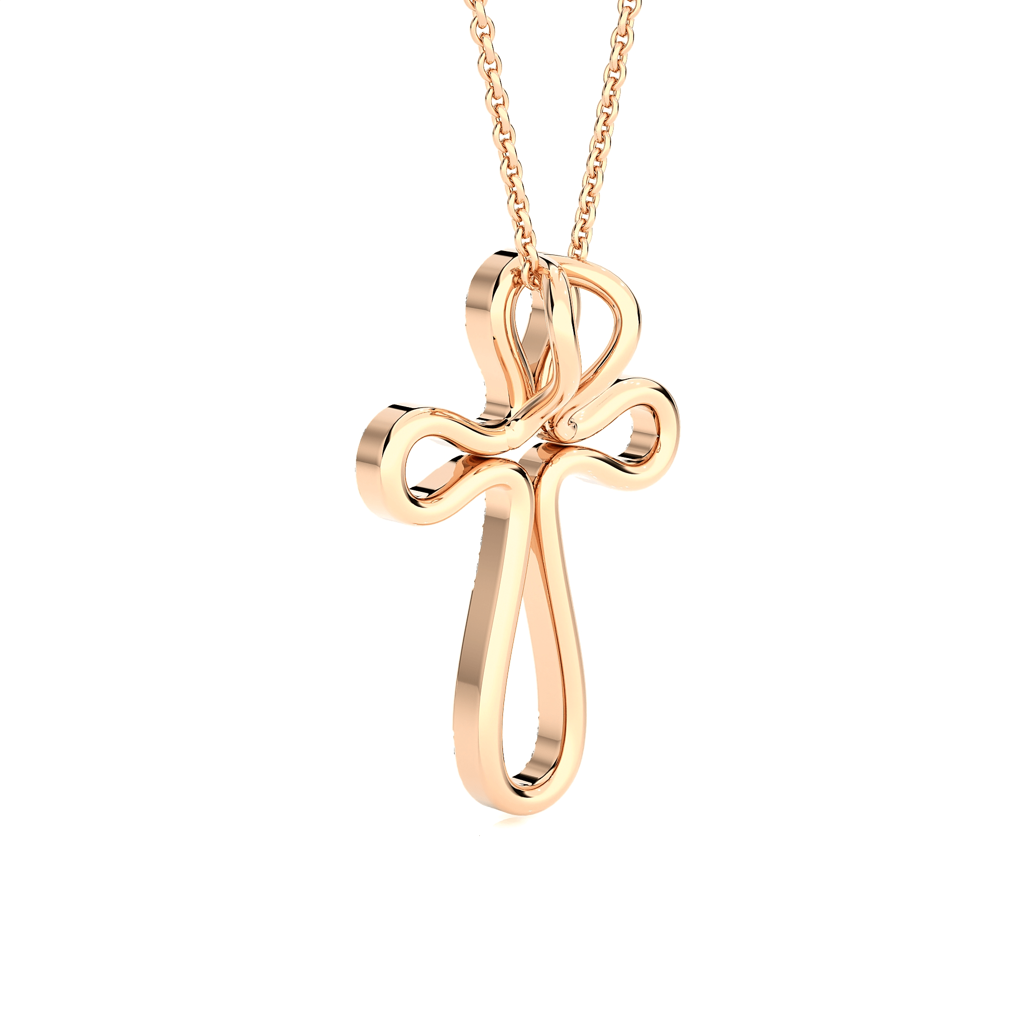 1/6  ctw Round Lab Grown Diamond Cross Pendant