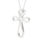 1/6  ctw Round Lab Grown Diamond Cross Pendant