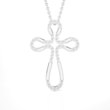 1/6  ctw Round Lab Grown Diamond Cross Pendant