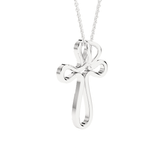 1/6  ctw Round Lab Grown Diamond Cross Pendant