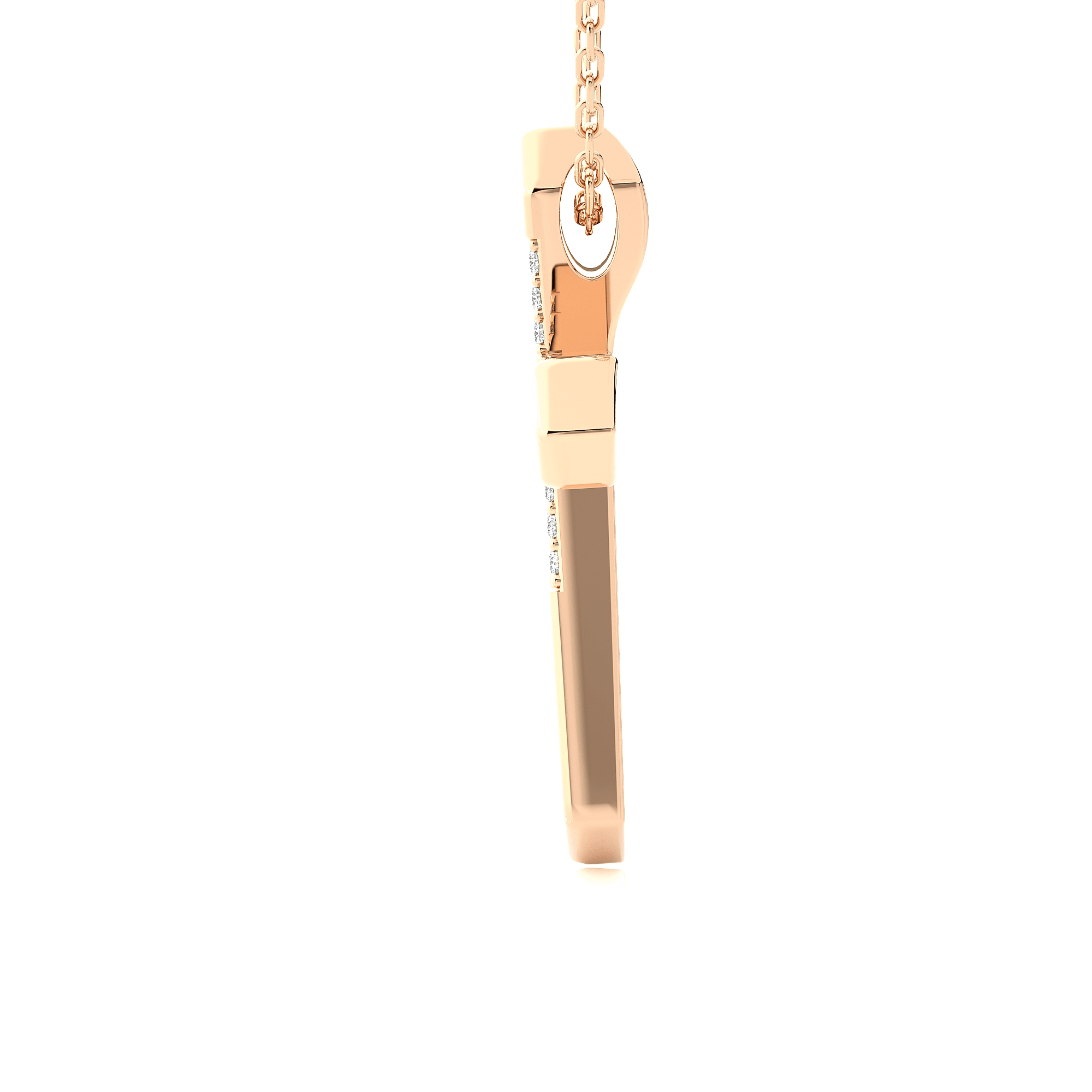 1/8  ctw Round Lab Grown Diamond Cross Pendant