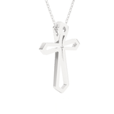 1/8  ctw Round Lab Grown Diamond Cross Pendant