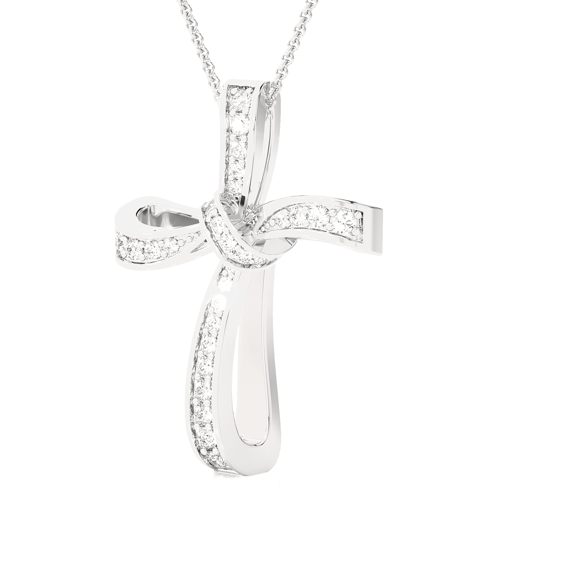 1/6  ctw Round Lab Grown Diamond Cross Pendant