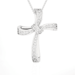 1/6  ctw Round Lab Grown Diamond Cross Pendant