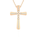 1/10  ctw Round Lab Grown Diamond Cross Pendant
