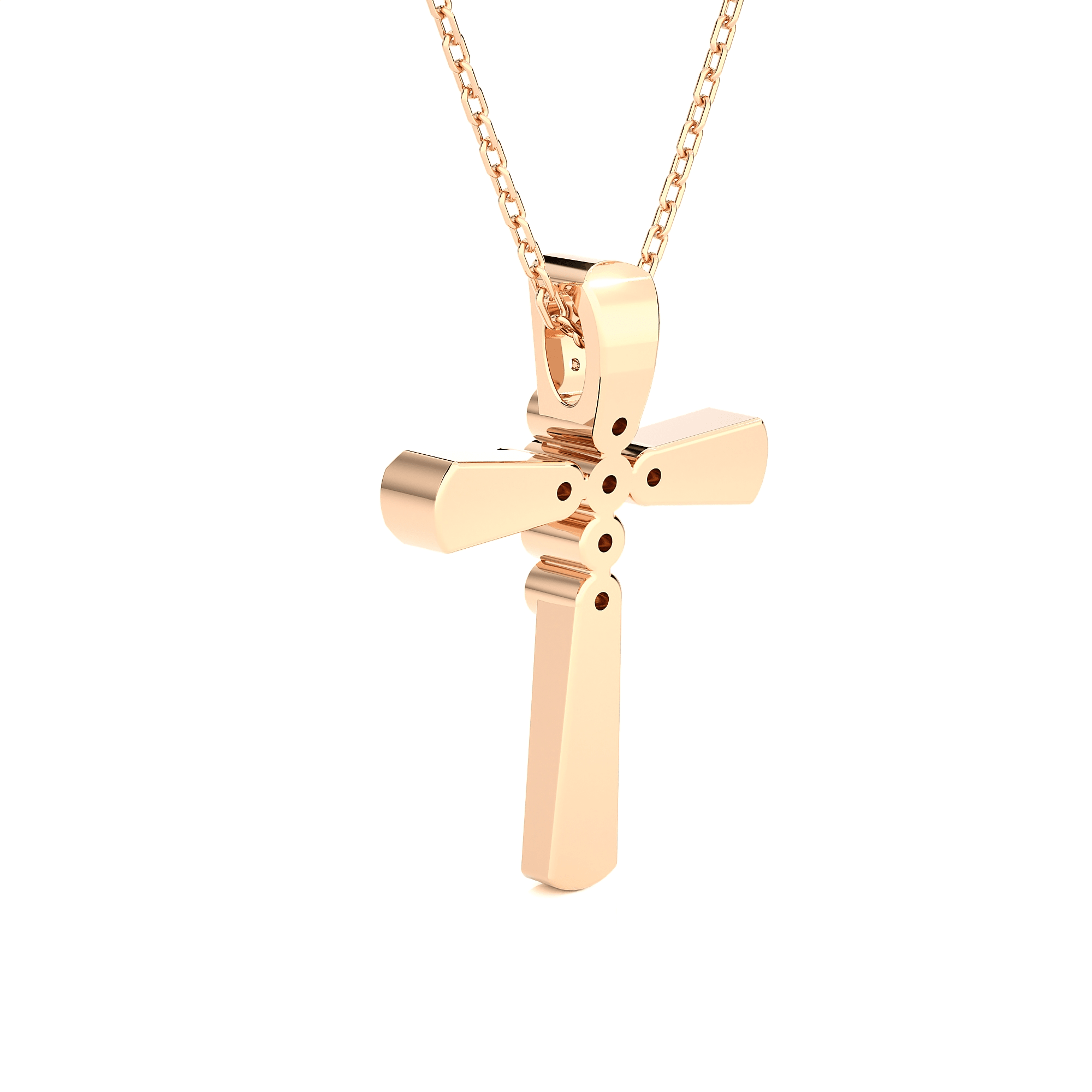 1/10  ctw Round Lab Grown Diamond Cross Pendant