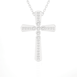 1/10  ctw Round Lab Grown Diamond Cross Pendant