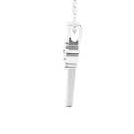 1/10  ctw Round Lab Grown Diamond Cross Pendant