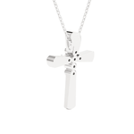 1/10  ctw Round Lab Grown Diamond Cross Pendant