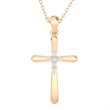 1/20  ctw Round Lab Grown Diamond Cross Pendant