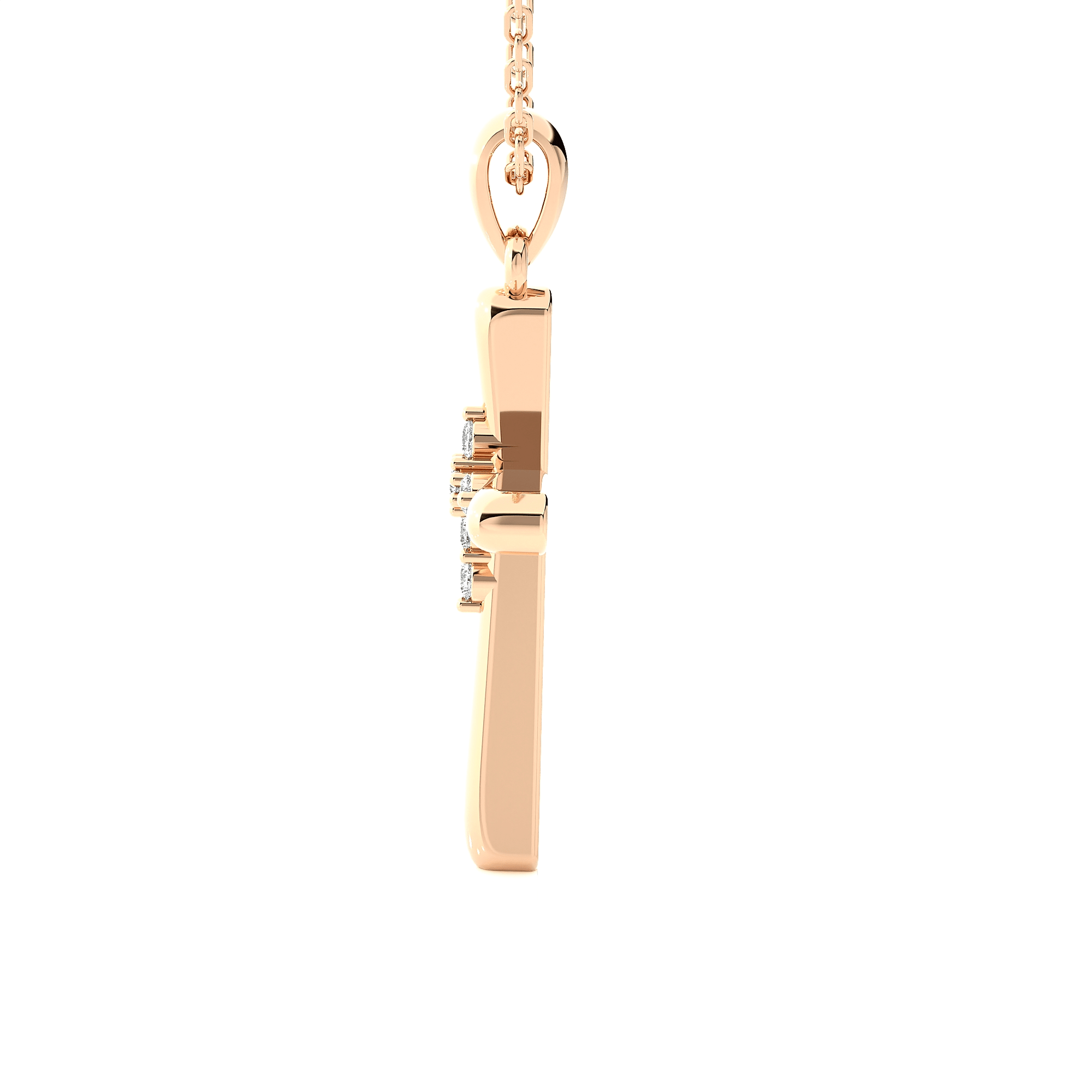 1/20  ctw Round Lab Grown Diamond Cross Pendant