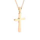 1/20  ctw Round Lab Grown Diamond Cross Pendant