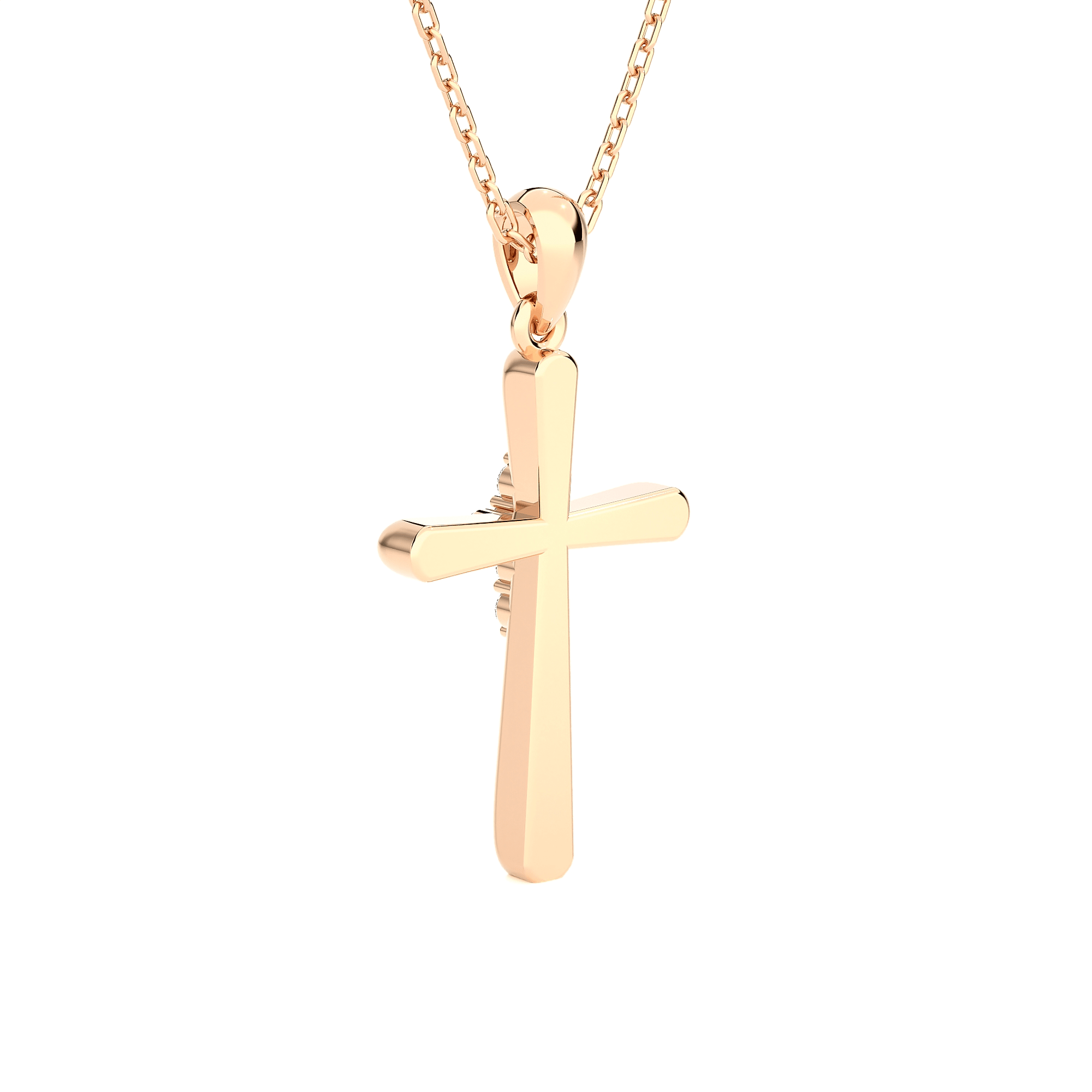 1/20  ctw Round Lab Grown Diamond Cross Pendant