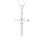1/20  ctw Round Lab Grown Diamond Cross Pendant