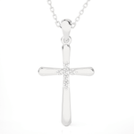 1/20  ctw Round Lab Grown Diamond Cross Pendant