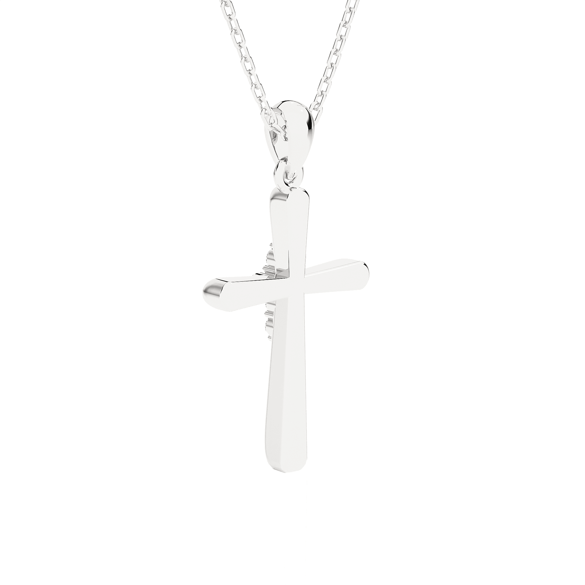 1/20  ctw Round Lab Grown Diamond Cross Pendant