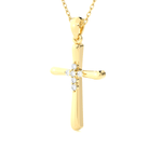 1/20  ctw Round Lab Grown Diamond Cross Pendant