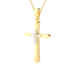 1/20  ctw Round Lab Grown Diamond Cross Pendant
