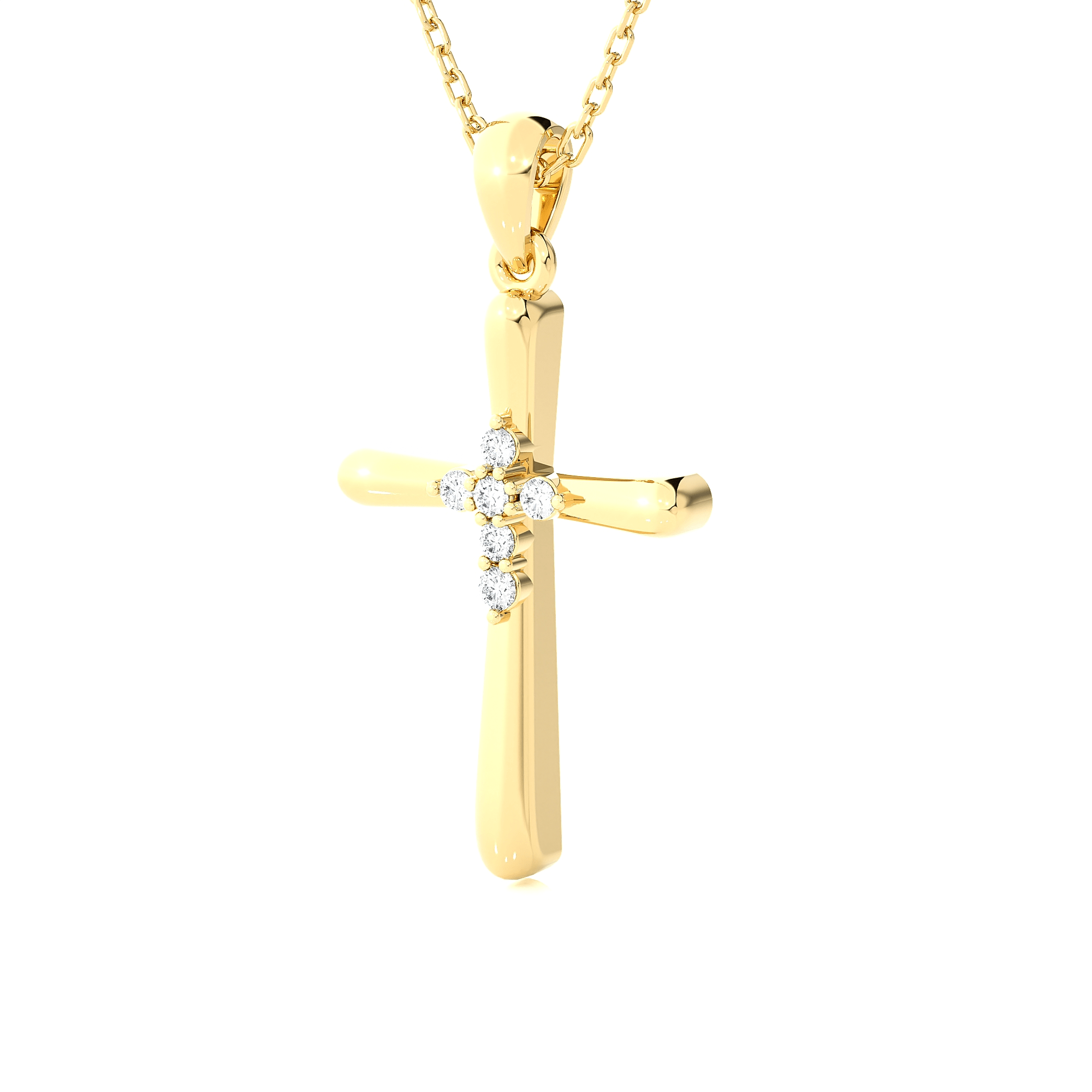 1/20  ctw Round Lab Grown Diamond Cross Pendant