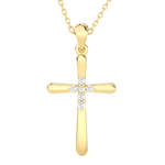 1/20  ctw Round Lab Grown Diamond Cross Pendant