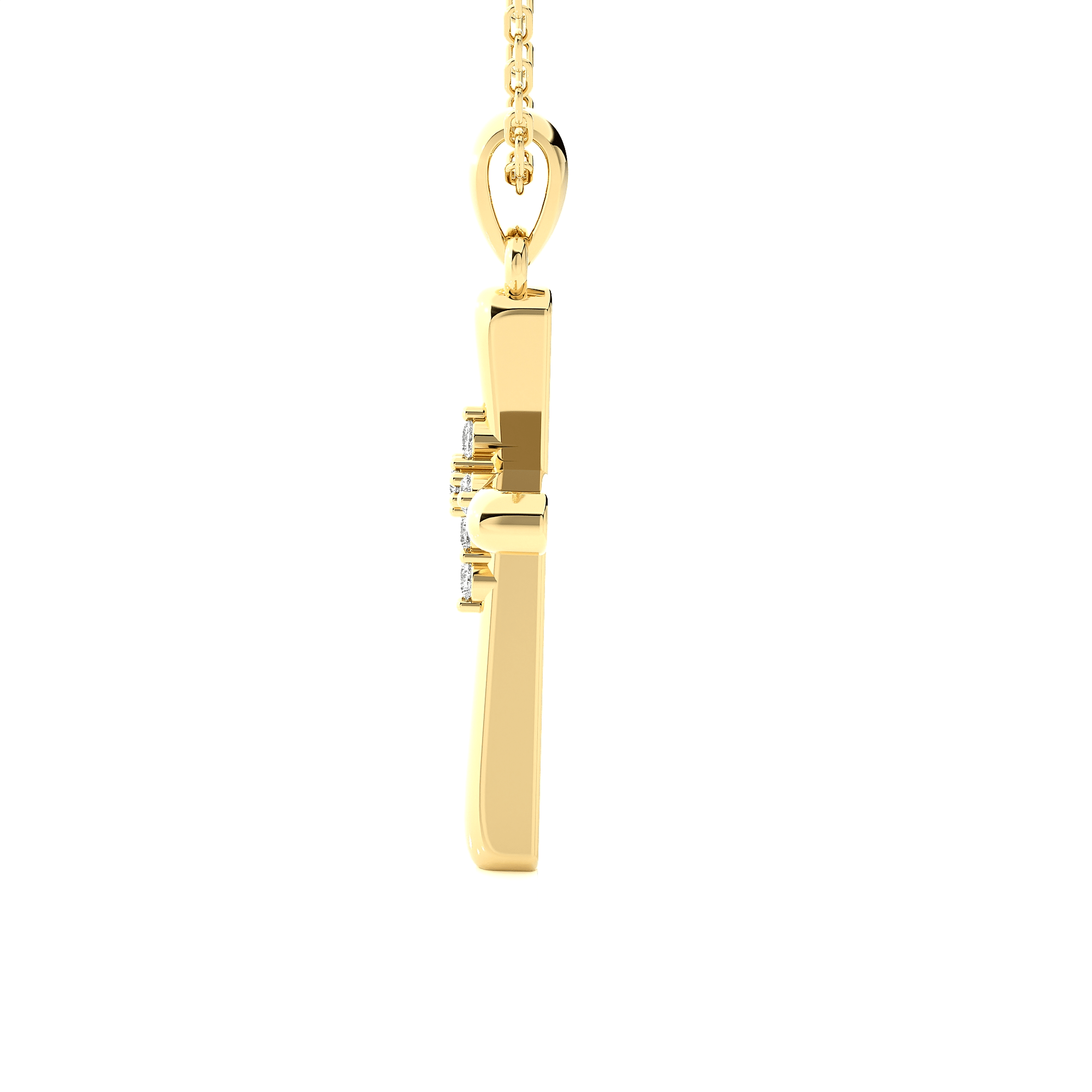 1/20  ctw Round Lab Grown Diamond Cross Pendant