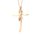 1/20  ctw Round Lab Grown Diamond Cross Pendant