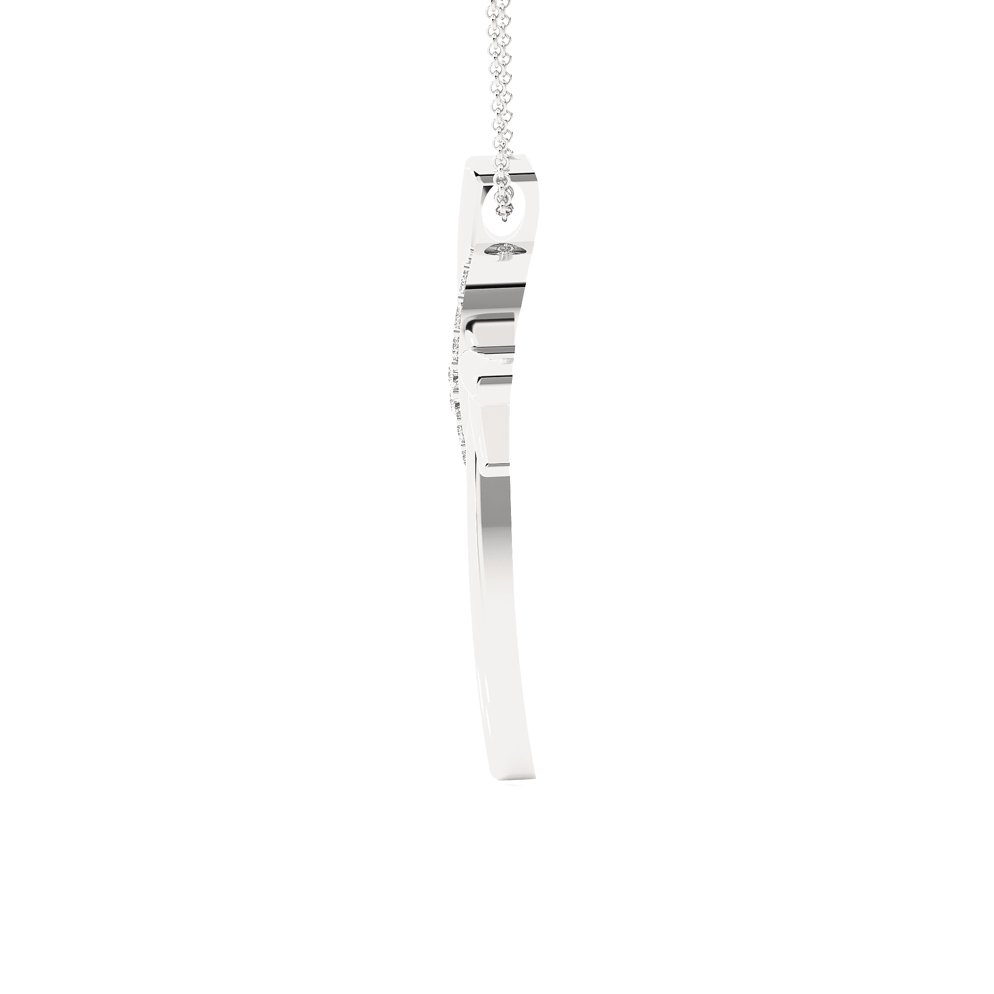 1/20  ctw Round Lab Grown Diamond Cross Pendant
