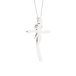 1/20  ctw Round Lab Grown Diamond Cross Pendant