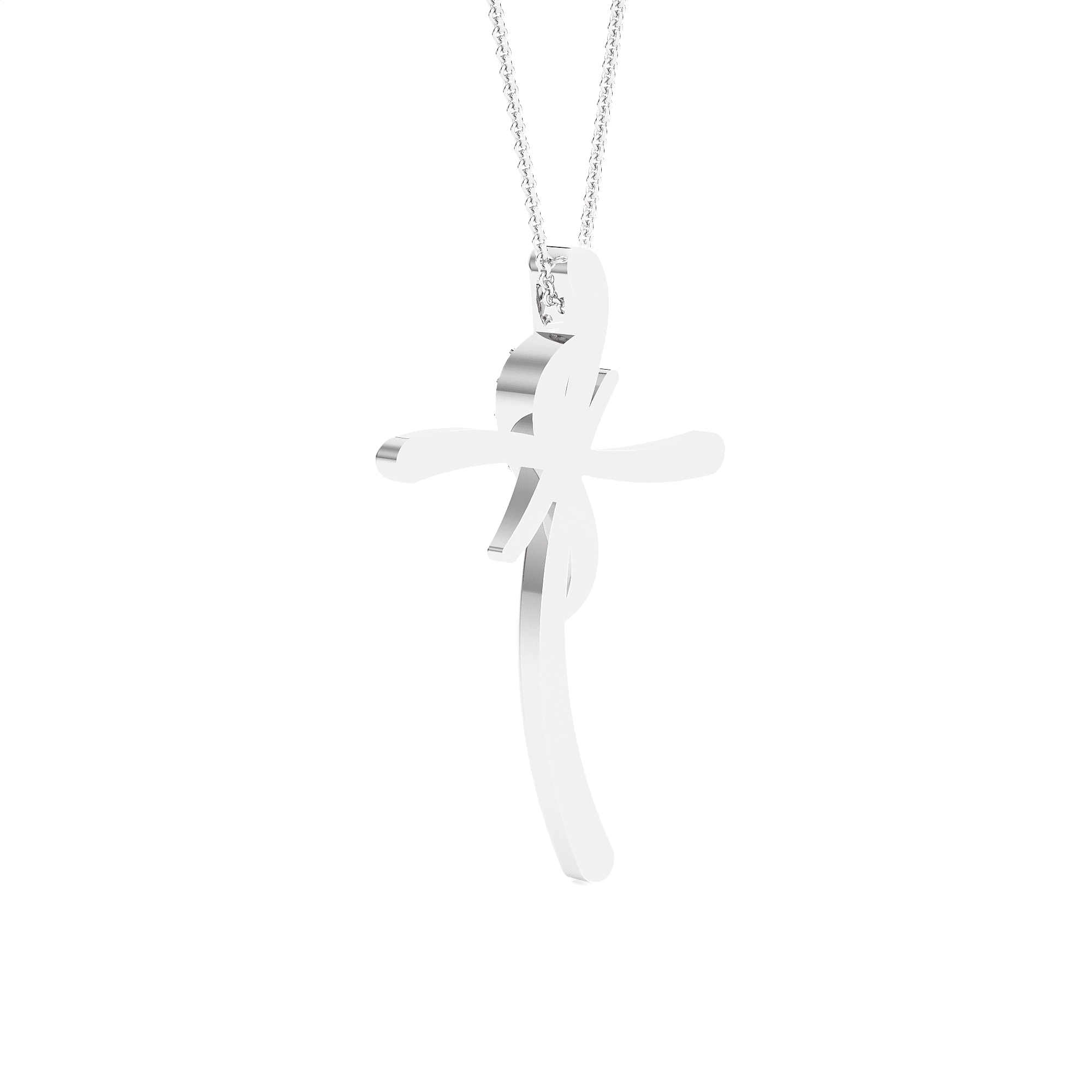 1/20  ctw Round Lab Grown Diamond Cross Pendant