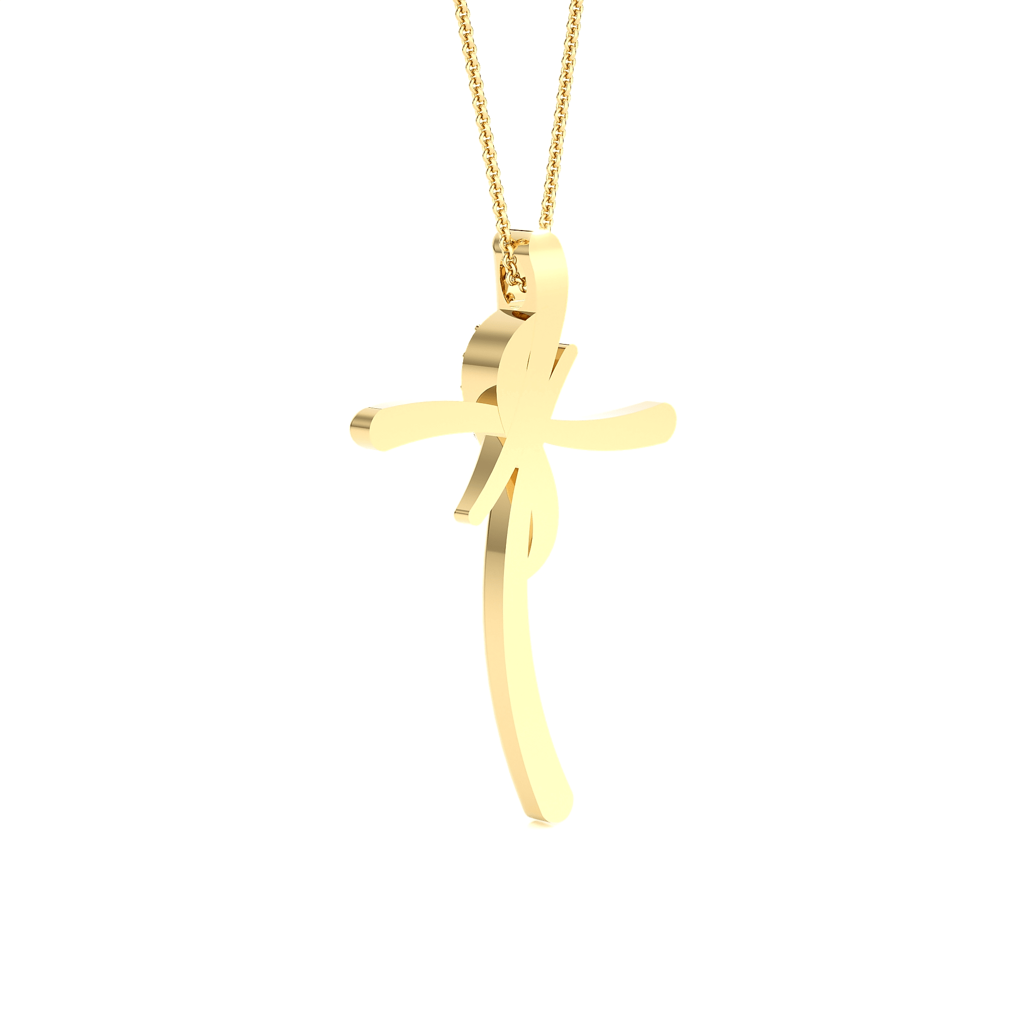 1/20  ctw Round Lab Grown Diamond Cross Pendant