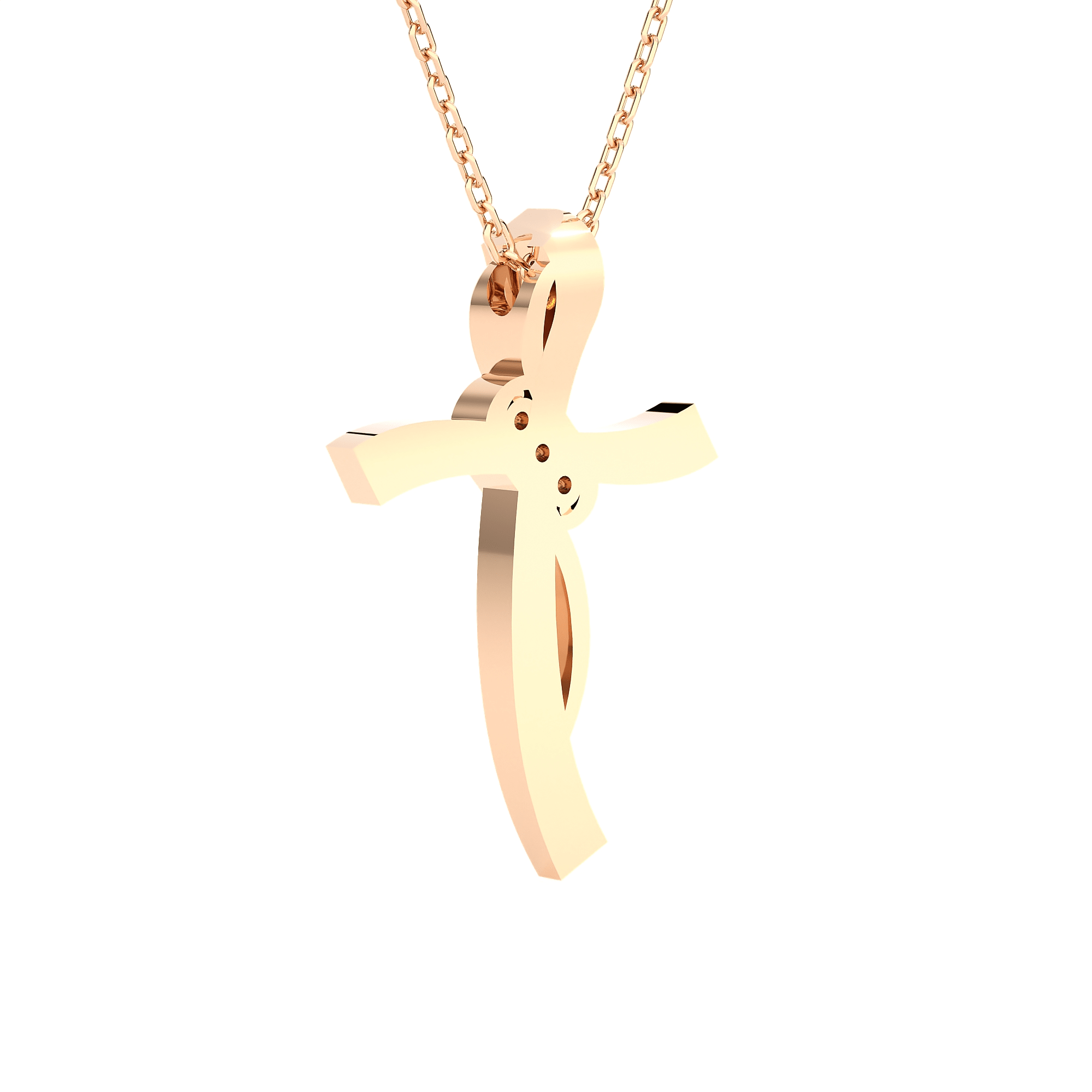 1/4  ctw Round Lab Grown Diamond Cross Pendant