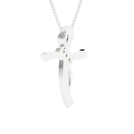 1/4  ctw Round Lab Grown Diamond Cross Pendant