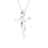 1/4  ctw Round Lab Grown Diamond Cross Pendant