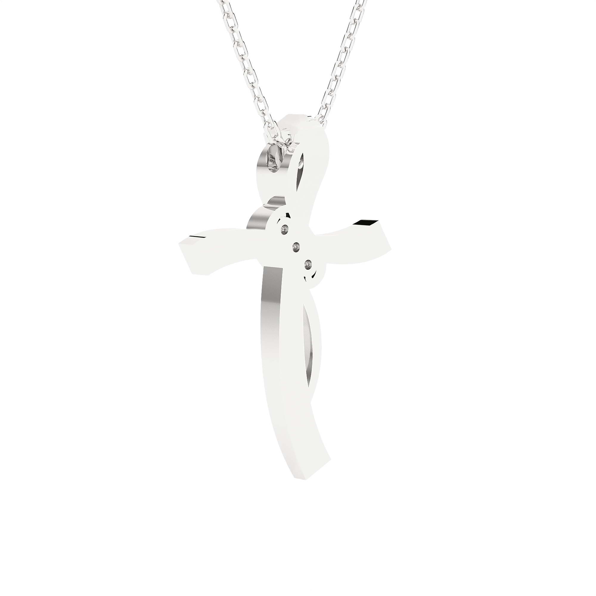 1/4  ctw Round Lab Grown Diamond Cross Pendant