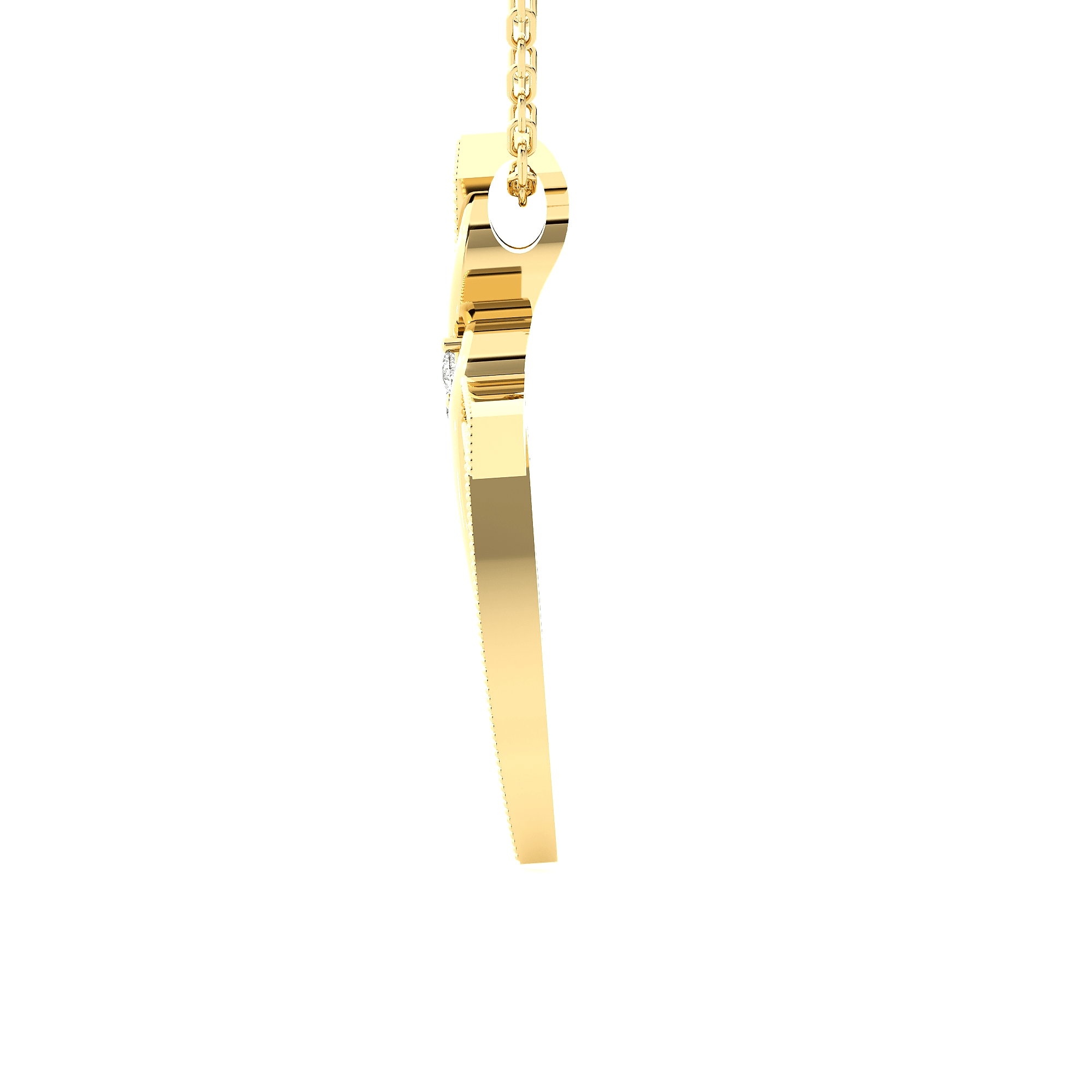 1/4  ctw Round Lab Grown Diamond Cross Pendant