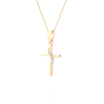1/20  ctw Round Lab Grown Diamond Cross Pendant