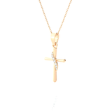 1/20  ctw Round Lab Grown Diamond Cross Pendant
